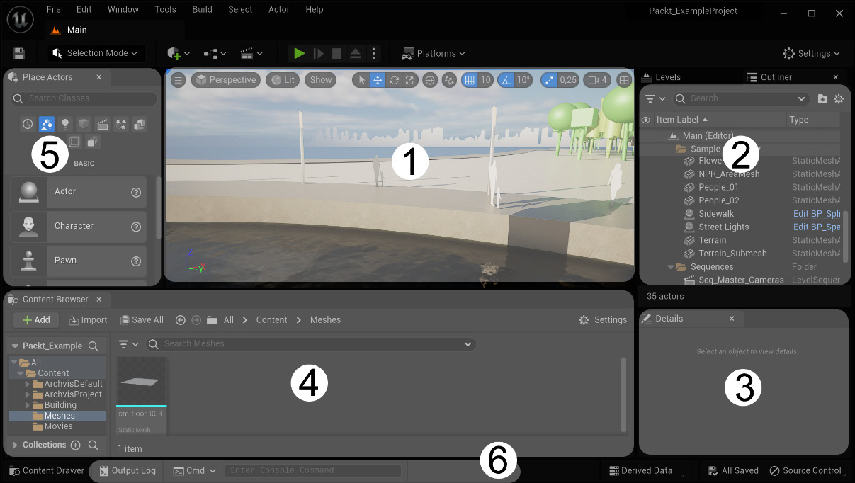 Figure 1.4: Unreal’s default interface