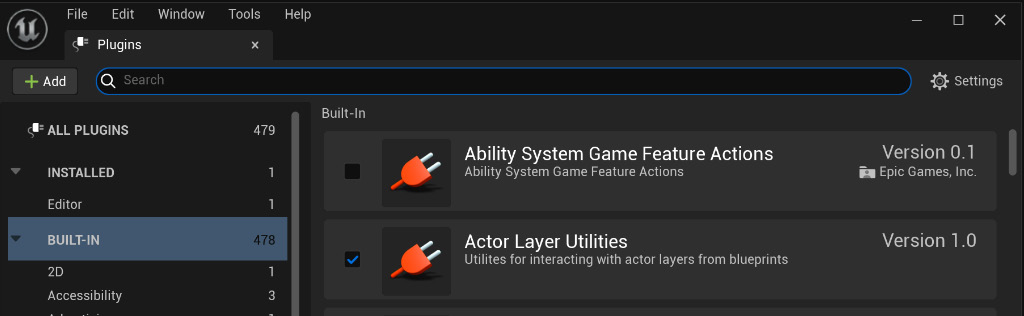 Figure 1.6: Enabling plugins