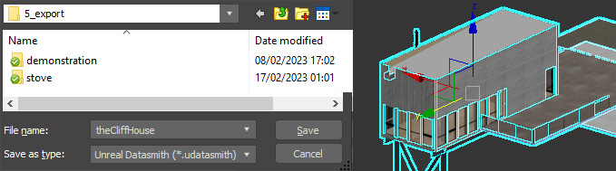 Figure 3.17: Exporting from 3ds Max