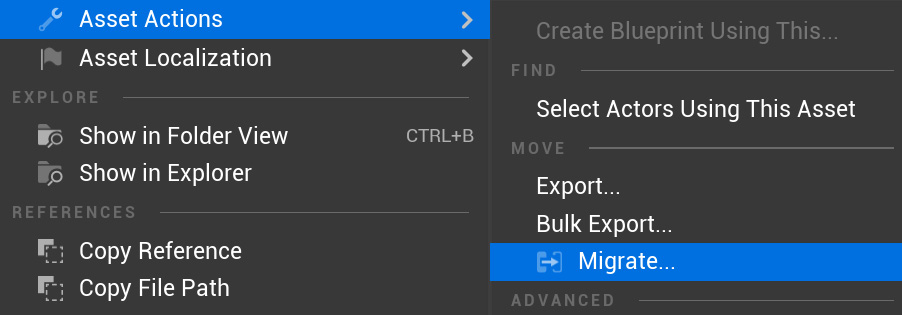 Figure 4.14: How to migrate a generic Asset