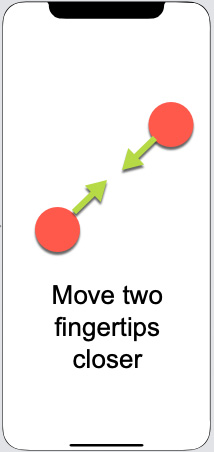 Figure 1.23 – Using the pinch gesture to shrink a view