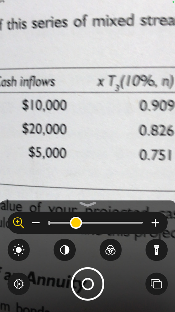 Figure 2.2 – Using the Magnifier app
