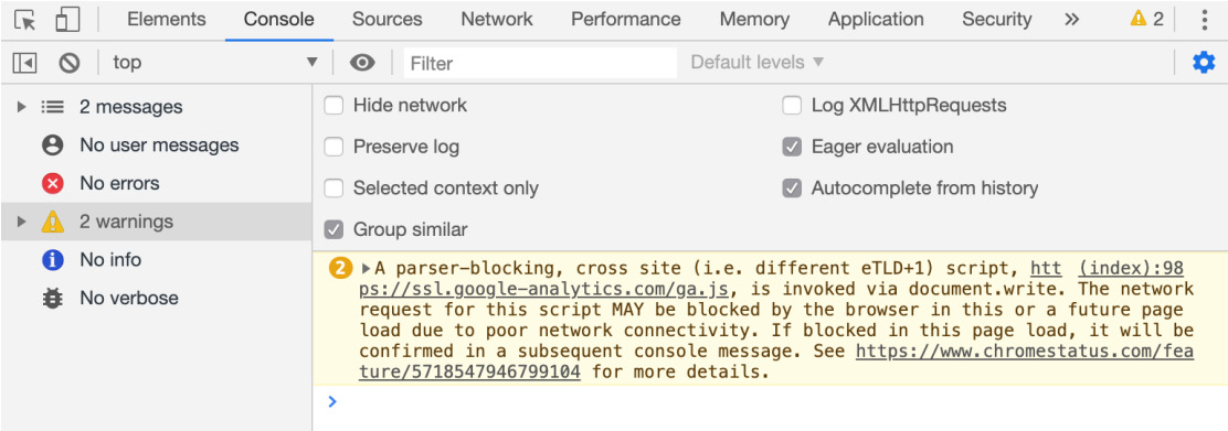 Figure 1.8: Google Chrome Developer Tools
