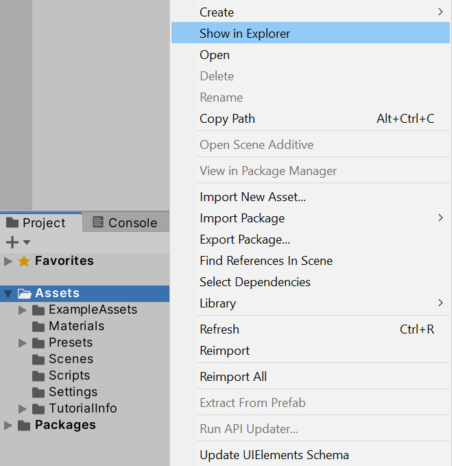 Figure 2.16 – Opening the project folder in Explorer
