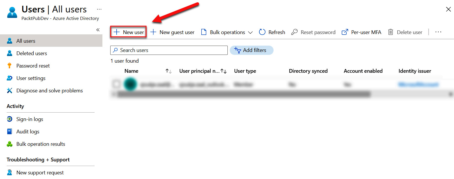 Figure 1.8 – Creating a new user
