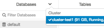 Figure 1.26 – Selecting databases in a different cluster
