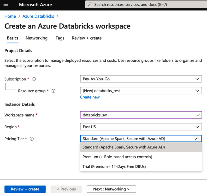 读书笔记《distributed-data-systems-with-azure-databricks》第2章创建Azure数据库工作区