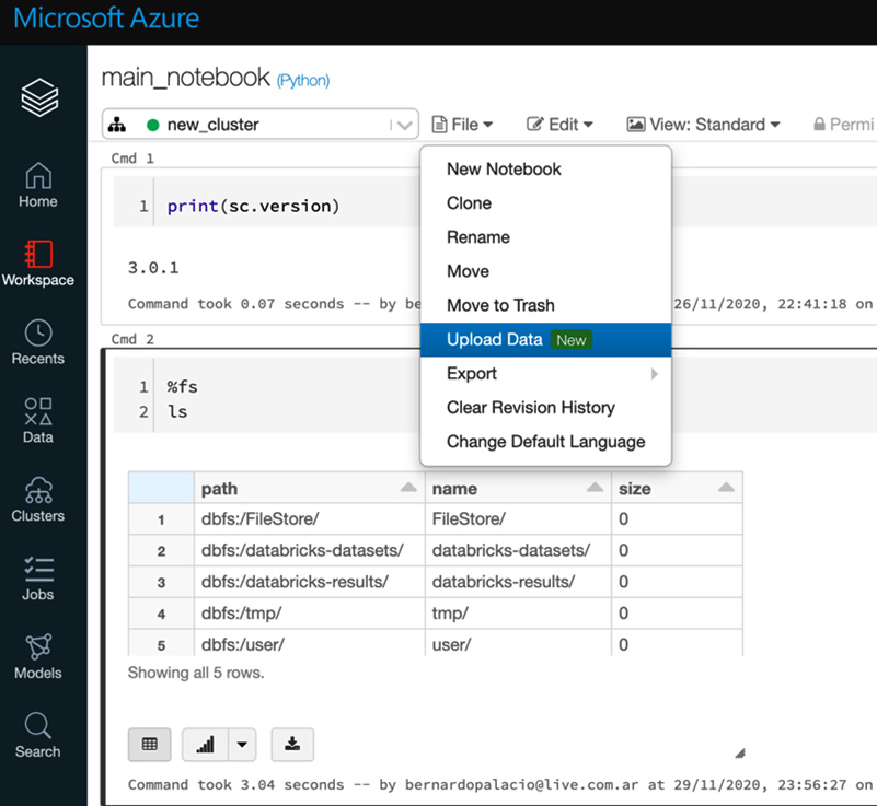 读书笔记《distributed-data-systems-with-azure-databricks》第2章创建Azure数据库工作区