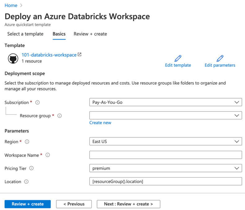 读书笔记《distributed-data-systems-with-azure-databricks》第2章创建Azure数据库工作区