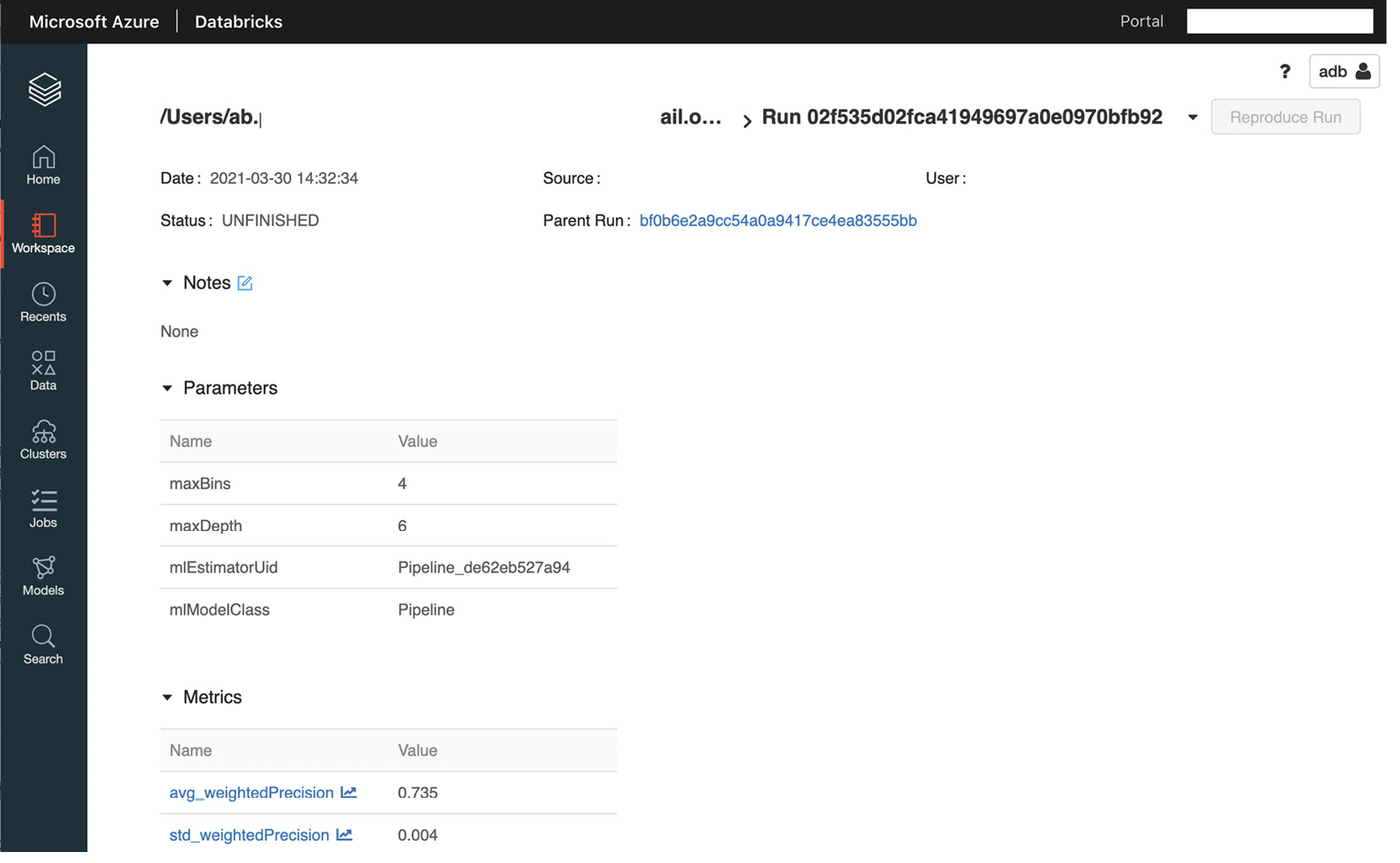 读书笔记《distributed-data-systems-with-azure-databricks》第10章Azure数据库中的模型跟踪和调优