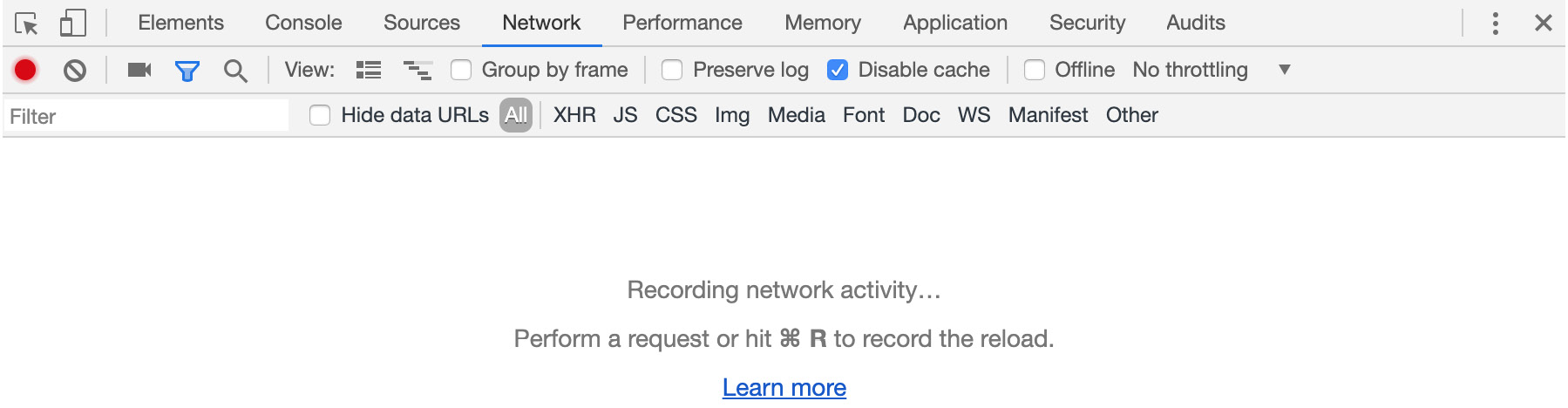 Figure 1.5: Google Chrome DevTools panel when open