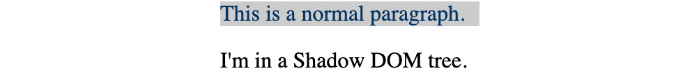 Figure 1.55: Page with the shadow DOM loaded