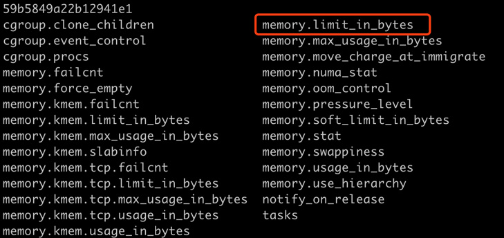 Figure 1.27: Exploring memory cgroups created by Docker