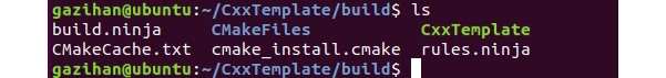Figure 1.6: Files in the build folder after running ninja

