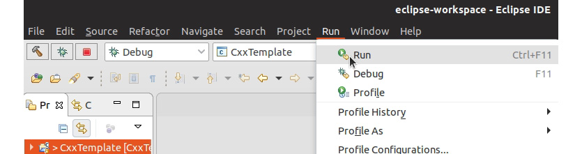 Figure 1.14: Running a project
