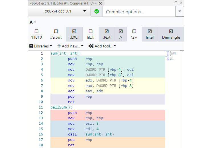 Figure 1.44: The compiled code

