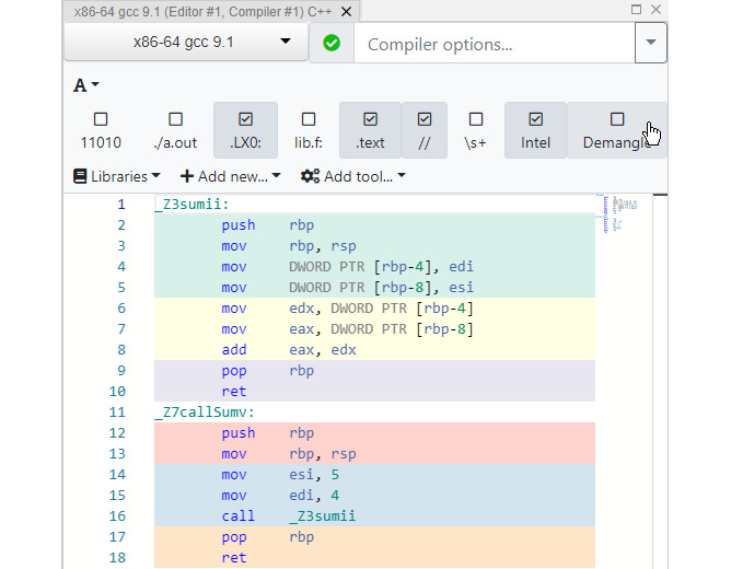 Figure 1.45: Compiled code without demangling
