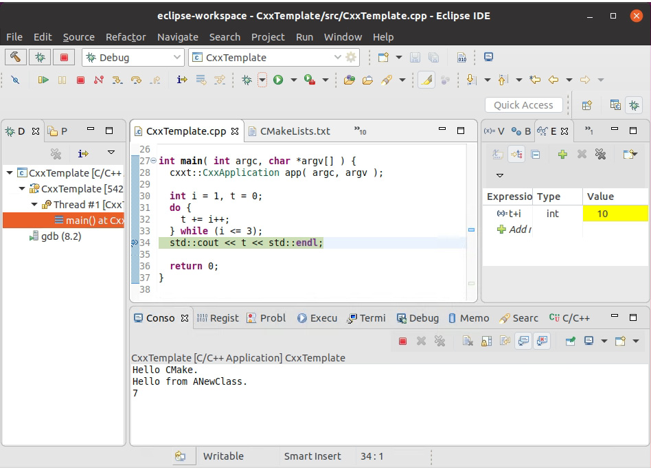 Figure 1.54: Working with the debugger