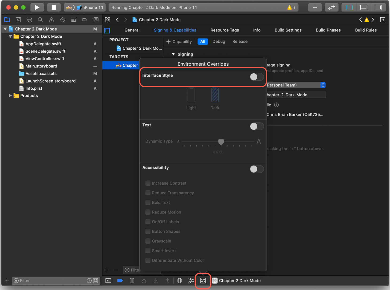 Figure 2.6 – Environment Overrides
