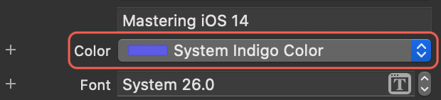 Figure 2.10 – Font color properties
