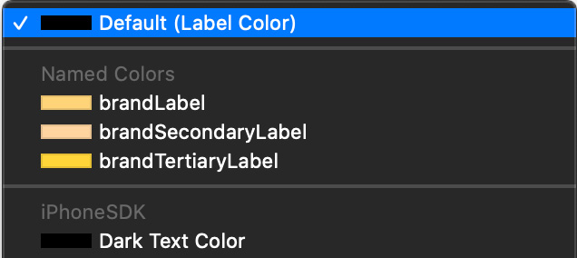 Figure 2.23 – Color set, light mode versus dark mode
