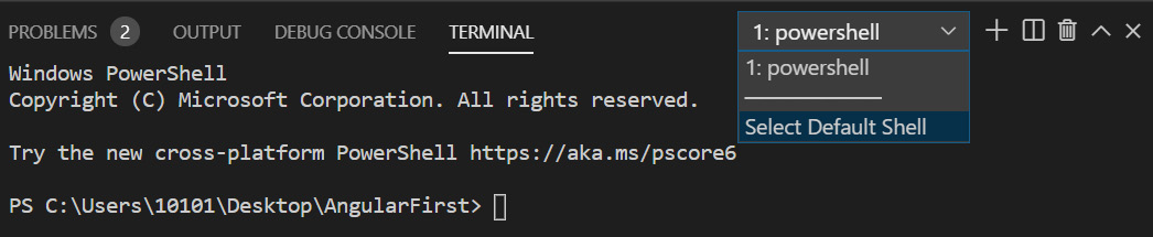 Figure 1.19 – Option to select the default shell
