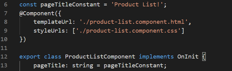 Figure 1.34 – Extract to constant refactored code
