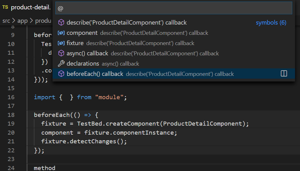 Figure 1.45 – Jump to code section in a JavaScript example
