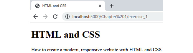 Figure 1.10: The web page as displayed in the Chrome web browser