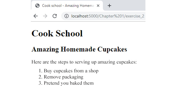 Figure 1.11: The web page as displayed in the Chrome web browser