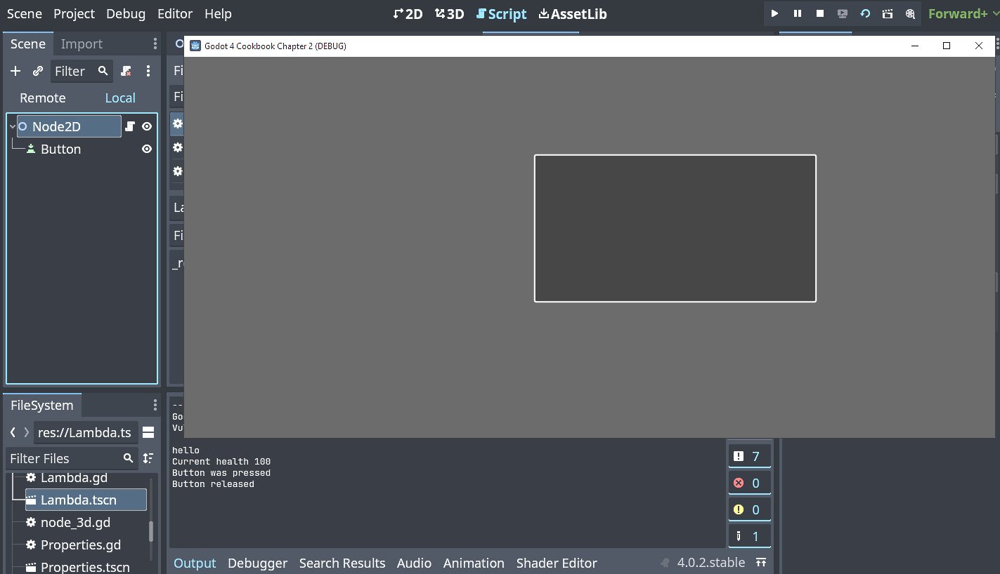 Figure 2.10 – Button and console output
