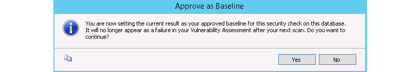 Figure 2.31: Baseline approval dialogue box
