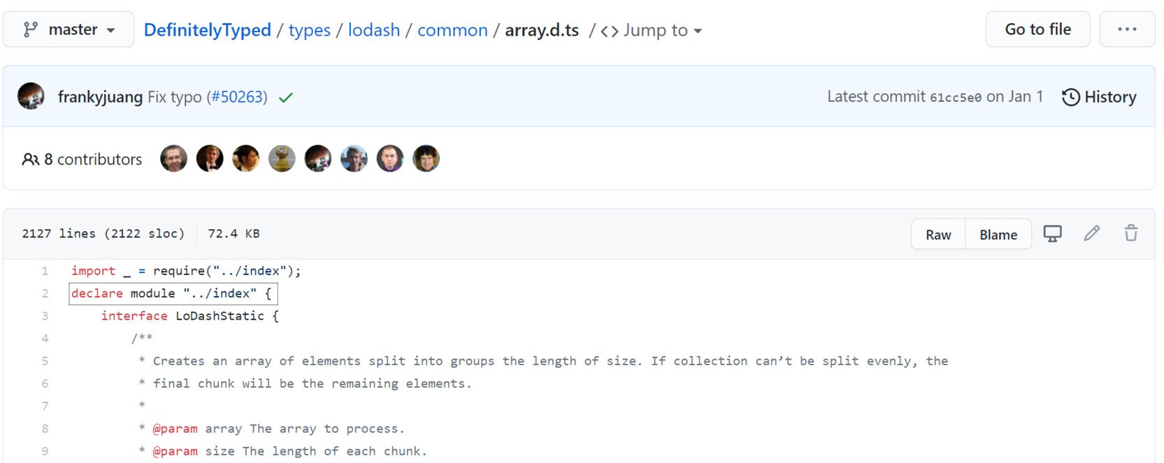 Figure 2.10: Example of how DefinitelyTyped uses declaration files
