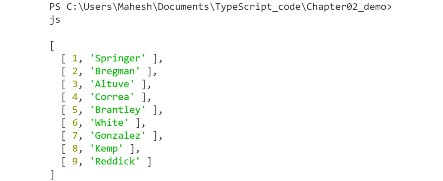 Figure 2.18: Running the zip function properly from lodash
