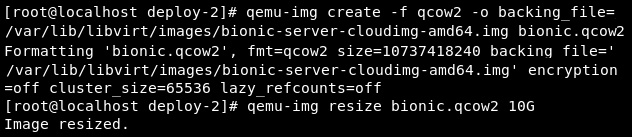 Figure 9.16 – Growing our virtual machine image for deployment purposes