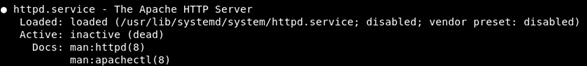 Figure 9.23 – Checking whether httpd is installed but not started