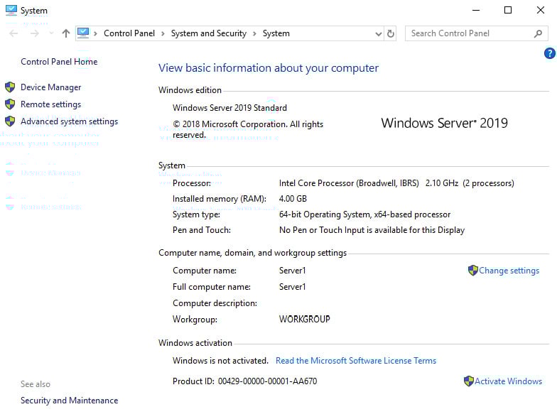 Figure 10.7 – Slika 1. Changing the server name via PowerShell script also works