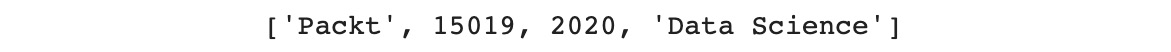 Figure 1.8: List containing numeric and string items