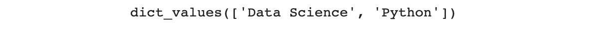 Figure 1.17: List of values