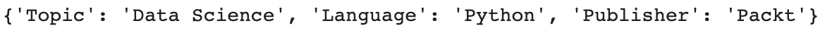 Figure 1.19: Output of a dictionary after adding an item