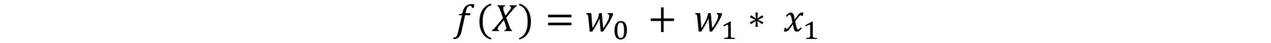 Figure 1.40: Function f(x) for linear regression fitting on a dataset