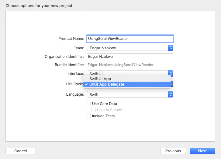 Figure 2.14 – UIKit App Delegate in Xcode
