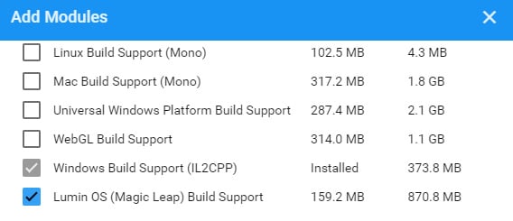 Figure 1.15 – Adding Lumen OS build support for Magic Leap
