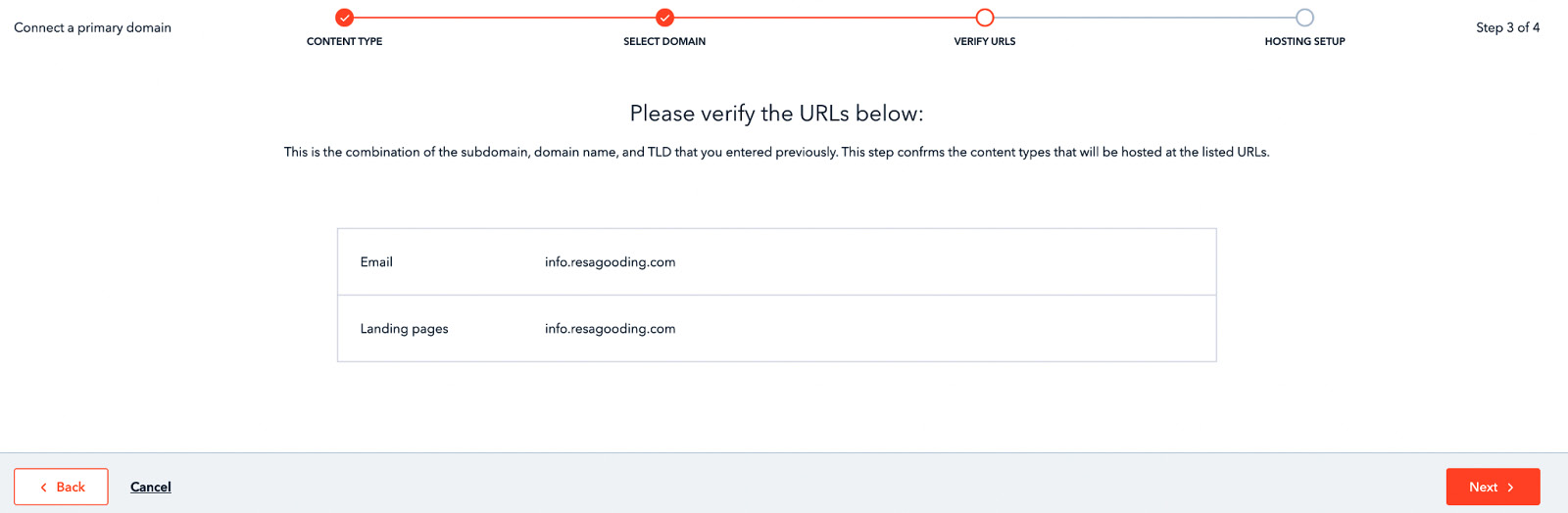 Figure 1.11 – Verifying your URLs
