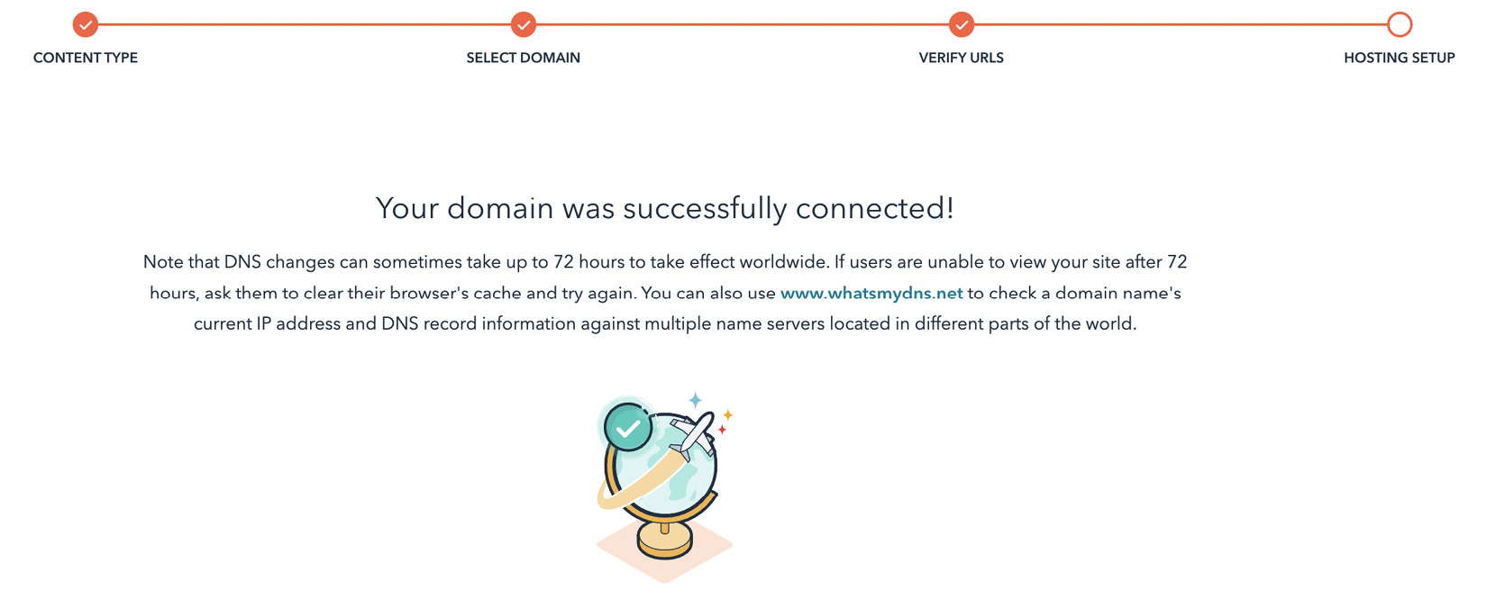 Figure 1.14 – Domain connection is successful
