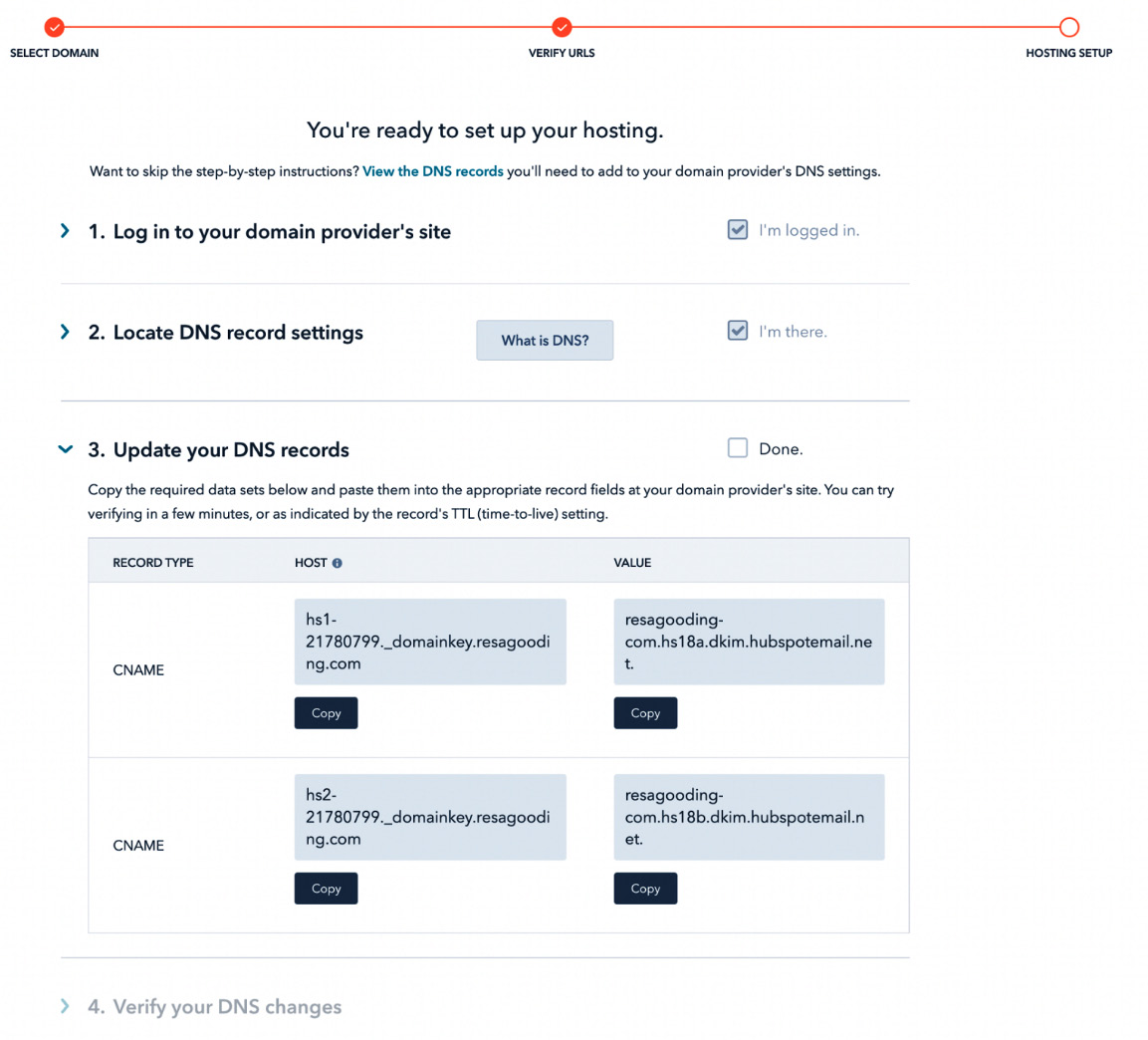 Figure 1.16 – Updating your DNS records
