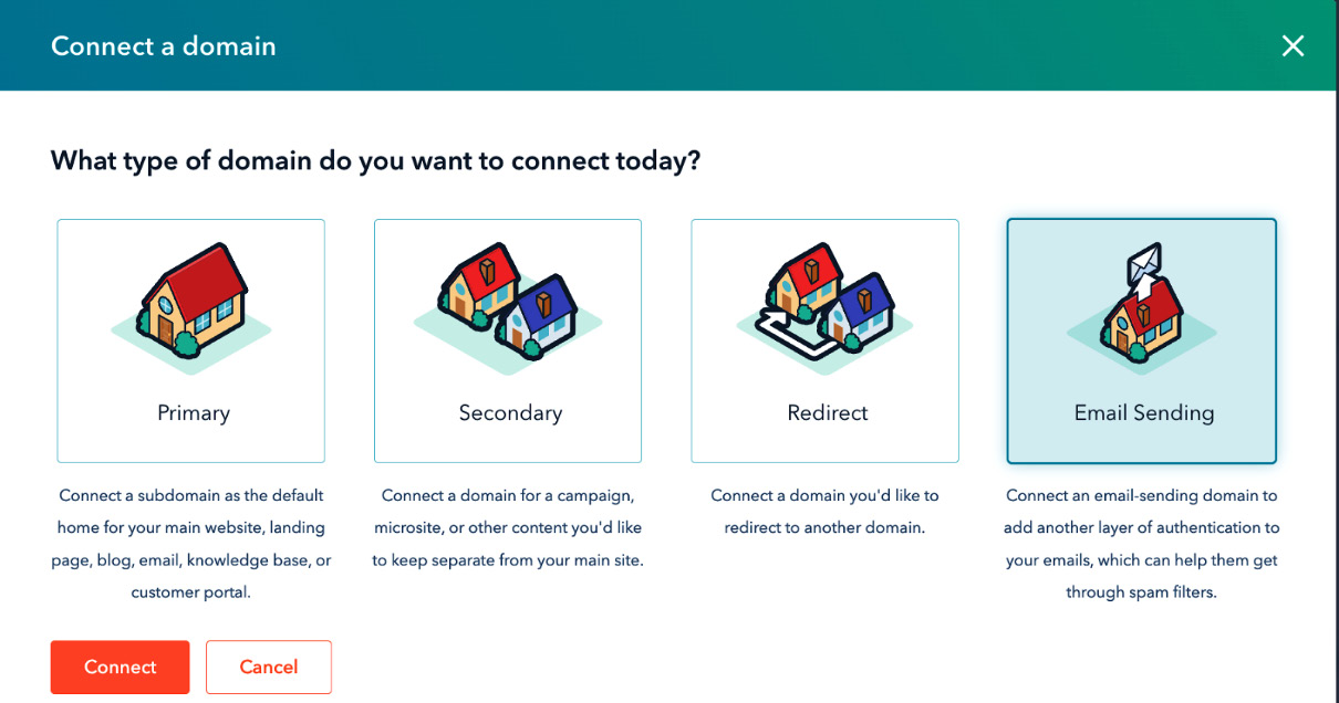 Figure 1.17 – Connecting your email domain
