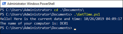 Figure 1.35 – Running the script file
