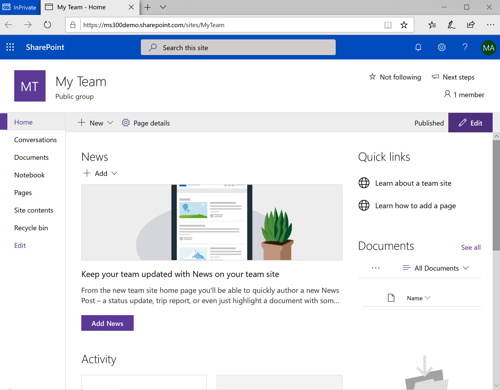 Enabling The Yammer Web Part For Sharepoint Sites Deploying Microsoft 365 Teamwork Exam Ms 