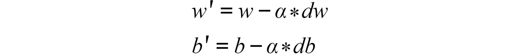 Figure 2.17: Optimization of parameters in the gradient descent algorithm
